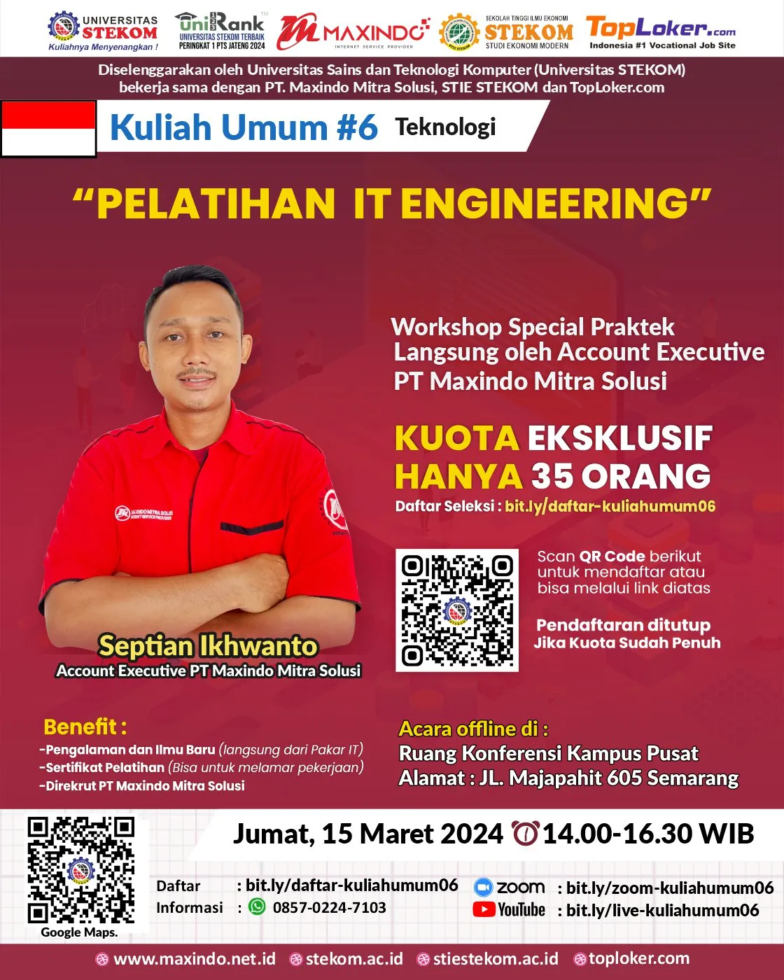 KULIAH UMUM OFFLINE #SERIES 06 : Pelatihan IT Engineering