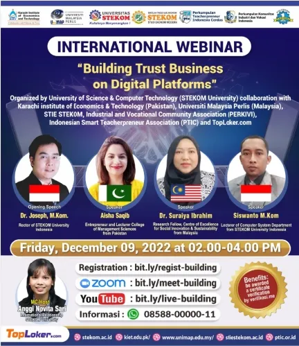 International Webinar : &ldquo;Building Trust Business on Digital Platforms&rdquo;