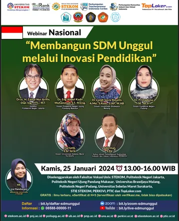 WEBINAR NASIONAL : Membangun SDM Unggul melalui Inovasi Pendidikan