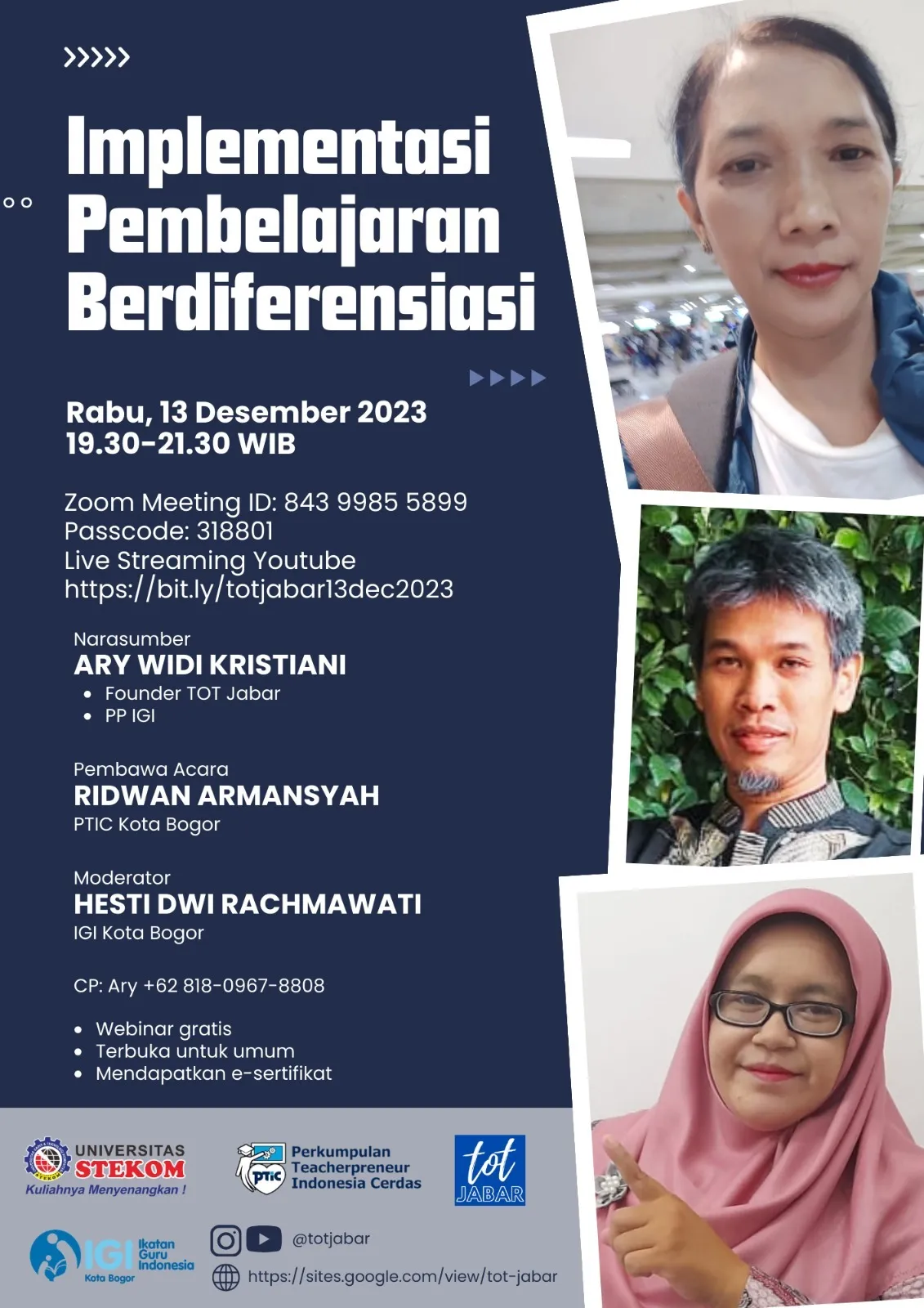 TOT Jabar : IMPLEMENTASI PEMBELAJARAN BERDIFERENSIASI