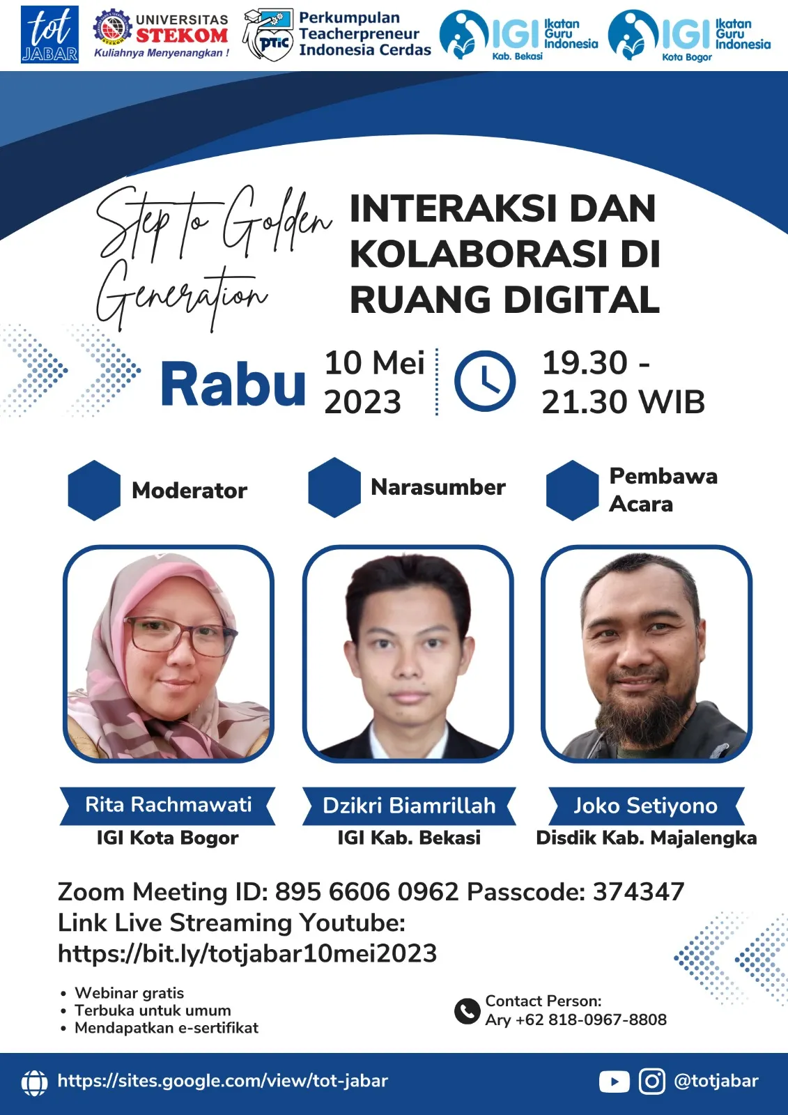 TOT Jabar "Step to Golden Generation: Interaksi dan Kolaborasi di Ruang Digital"