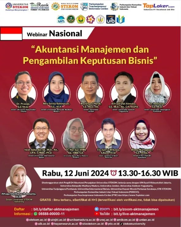 WEBINAR NASIONAL: Akuntansi Manajemen dan Pengambilan Keputusan Bisnis