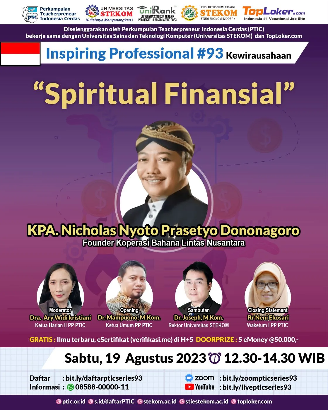 INSPIRING PROFESSIONAL #SERIES 93 : Spiritual Finansial