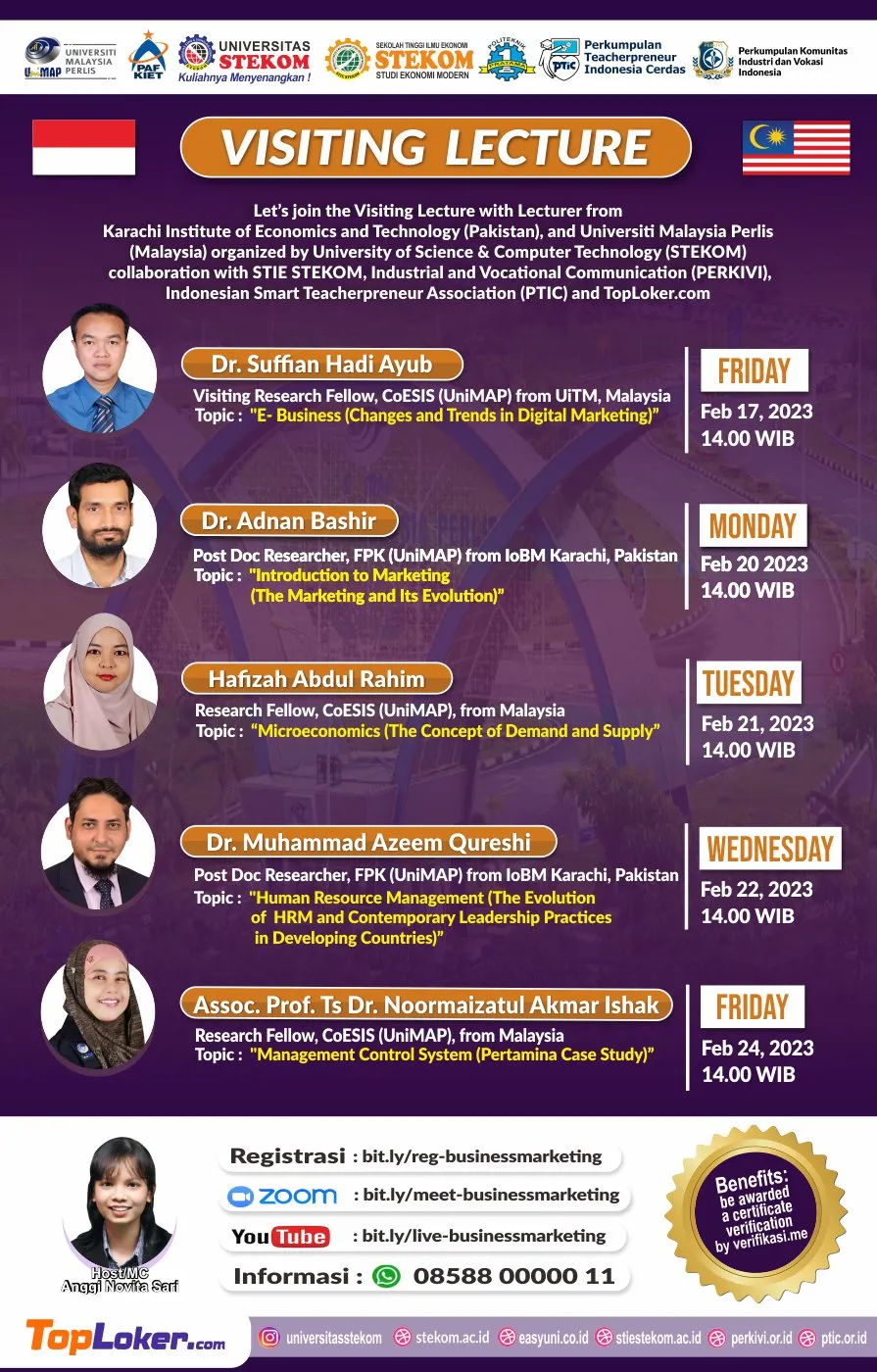  Visiting Lecture with Lecturer from Karachi Institute of Economics and Technology (Pakistan) and Universiti Malaysia Perlis (Malaysia) Day 5