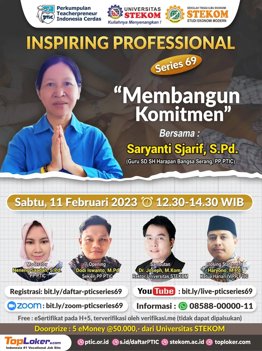 Webinar  Inspiring Profesional #Series 69 "Membangun Komitmen"