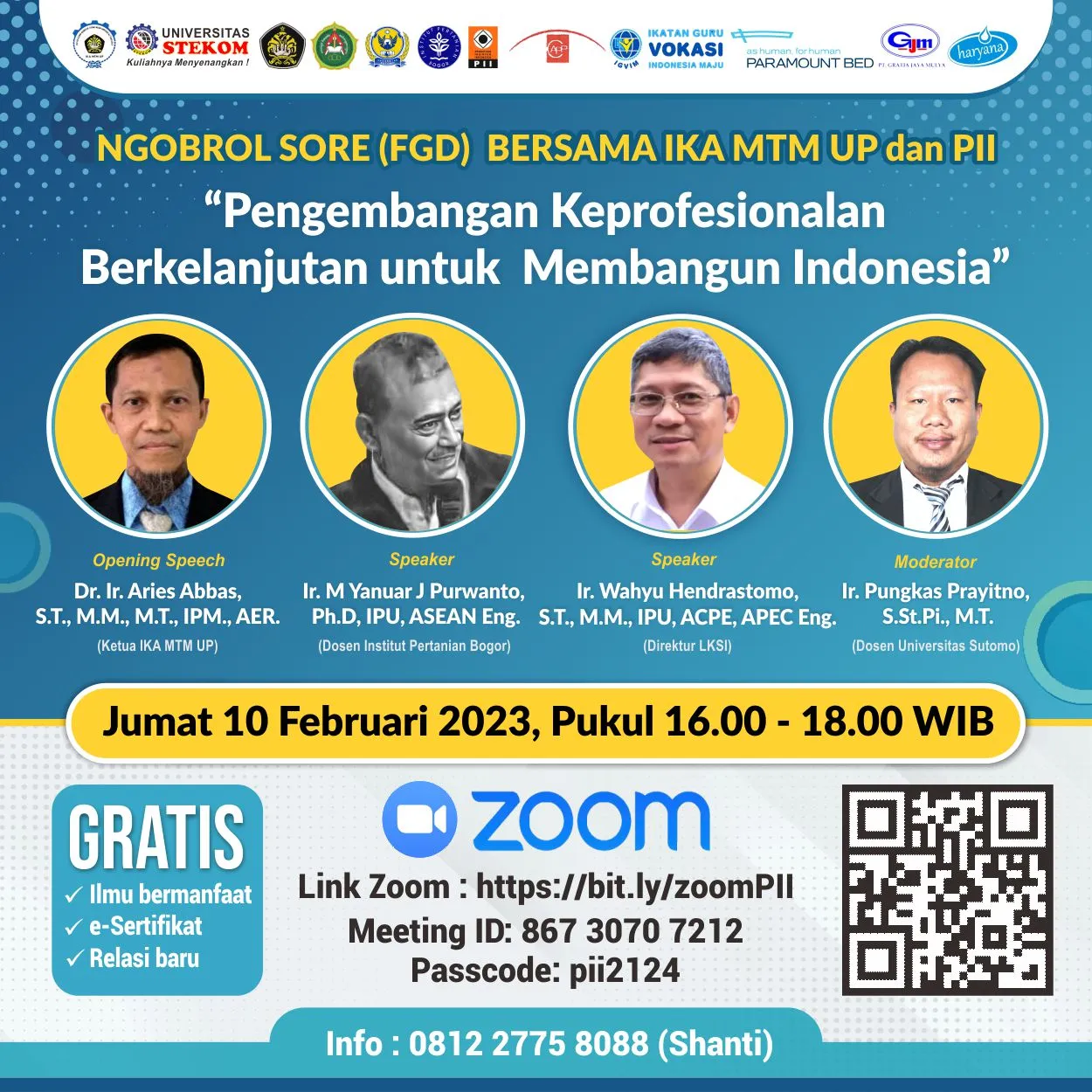 Ngobrol Sore (FGD) Bersama IKA MTM UP dan PII