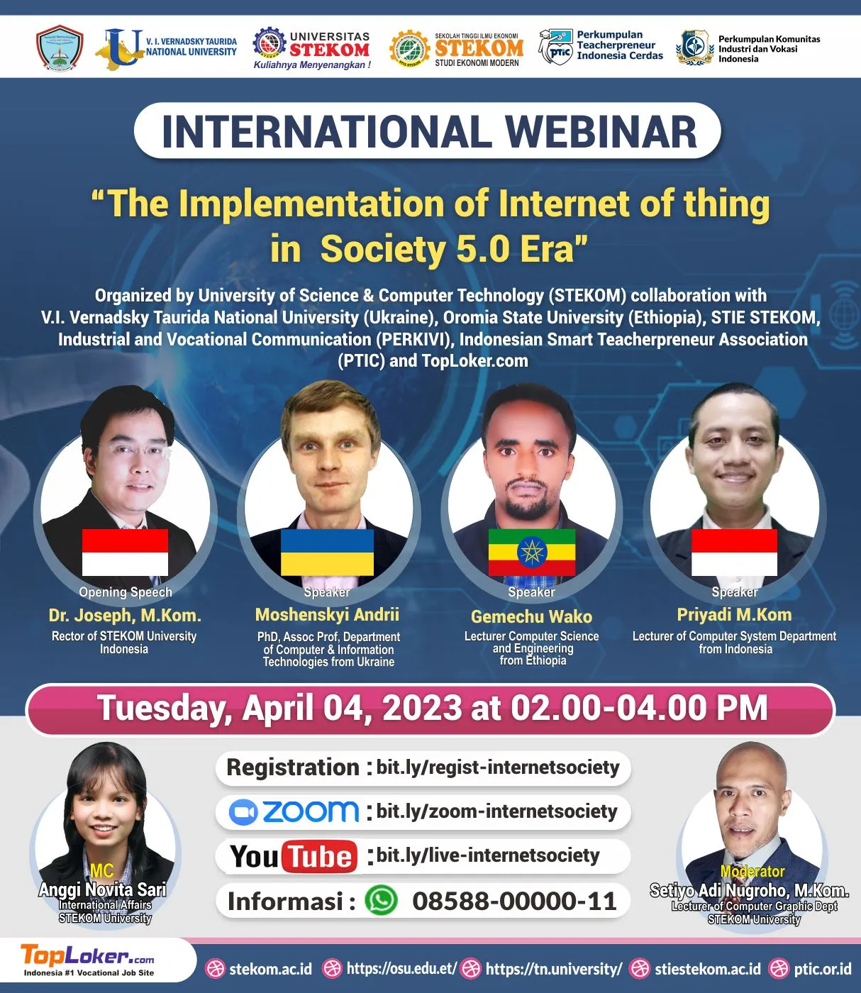 International Webinar | &ldquo;The Implementation of Internet of thing in  Society 5.0 Era&rdquo;