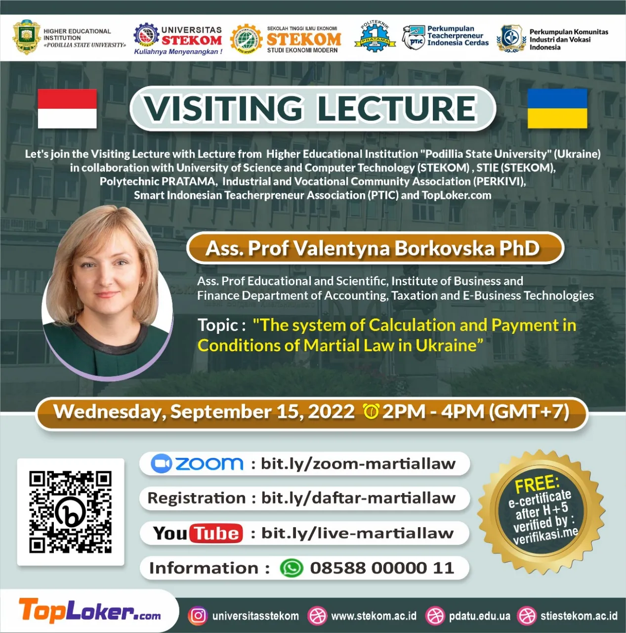 Visiting Lecture with Lecturer from Higher Educational Institution "Podillia State University" (Ukraine)