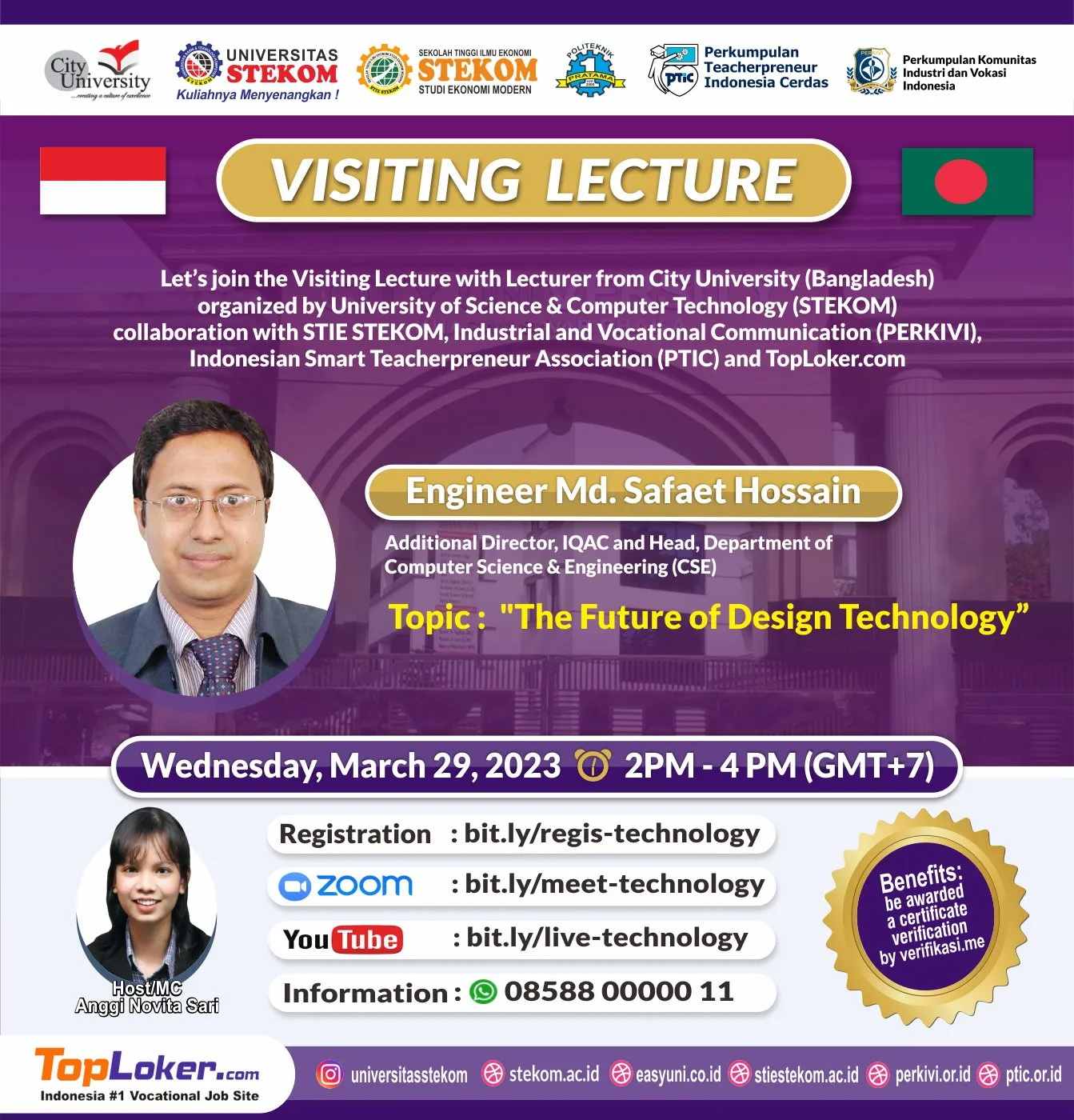 Internasional Visiting Lecture with lecturer from City University (Bangladesh)