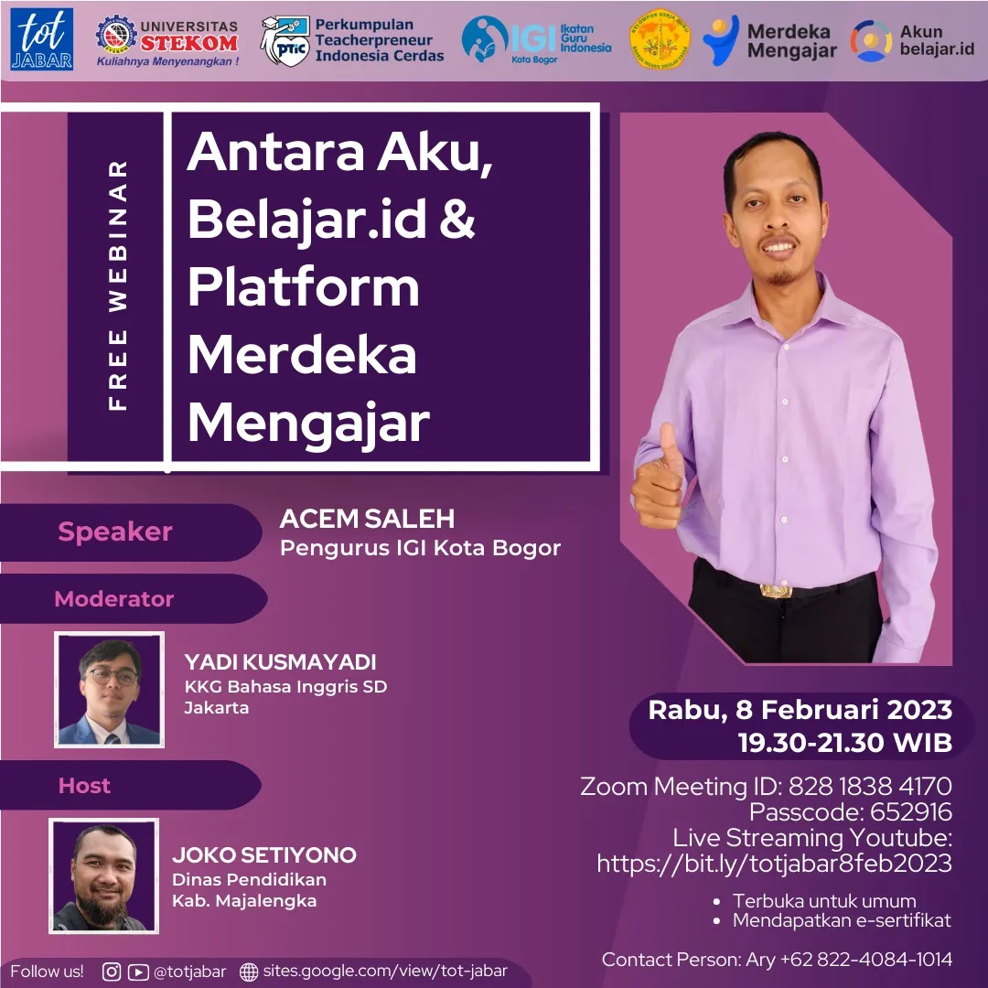 TOT Jabar "Antara Aku, Belajar.id Dan Merdeka Mengajar"