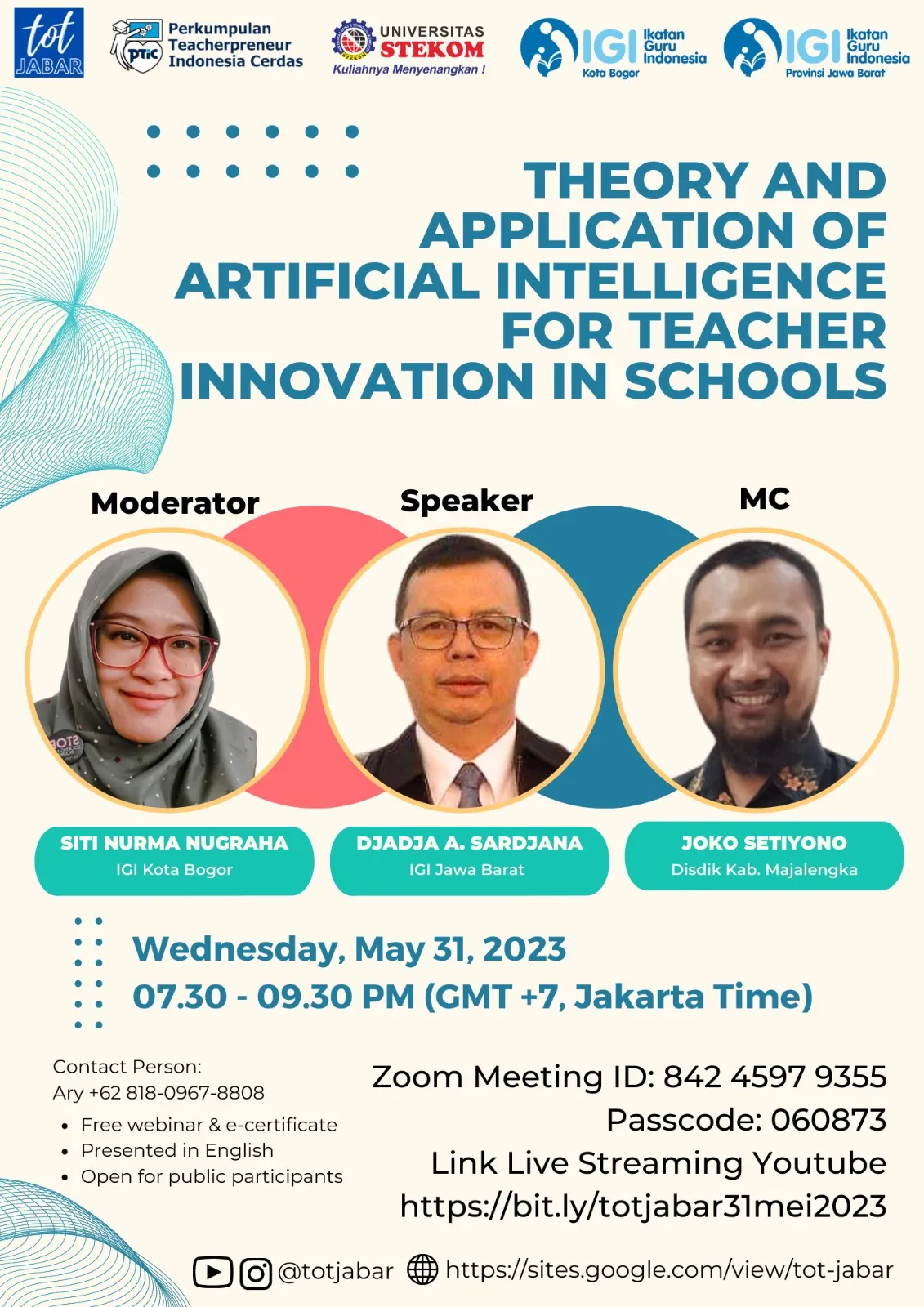 TOT Jabar - THEORY APPLICATION OF ARTIFICIAL INTELLIGENCE FOR TEACHER INNOVATION IN SCHOOLS