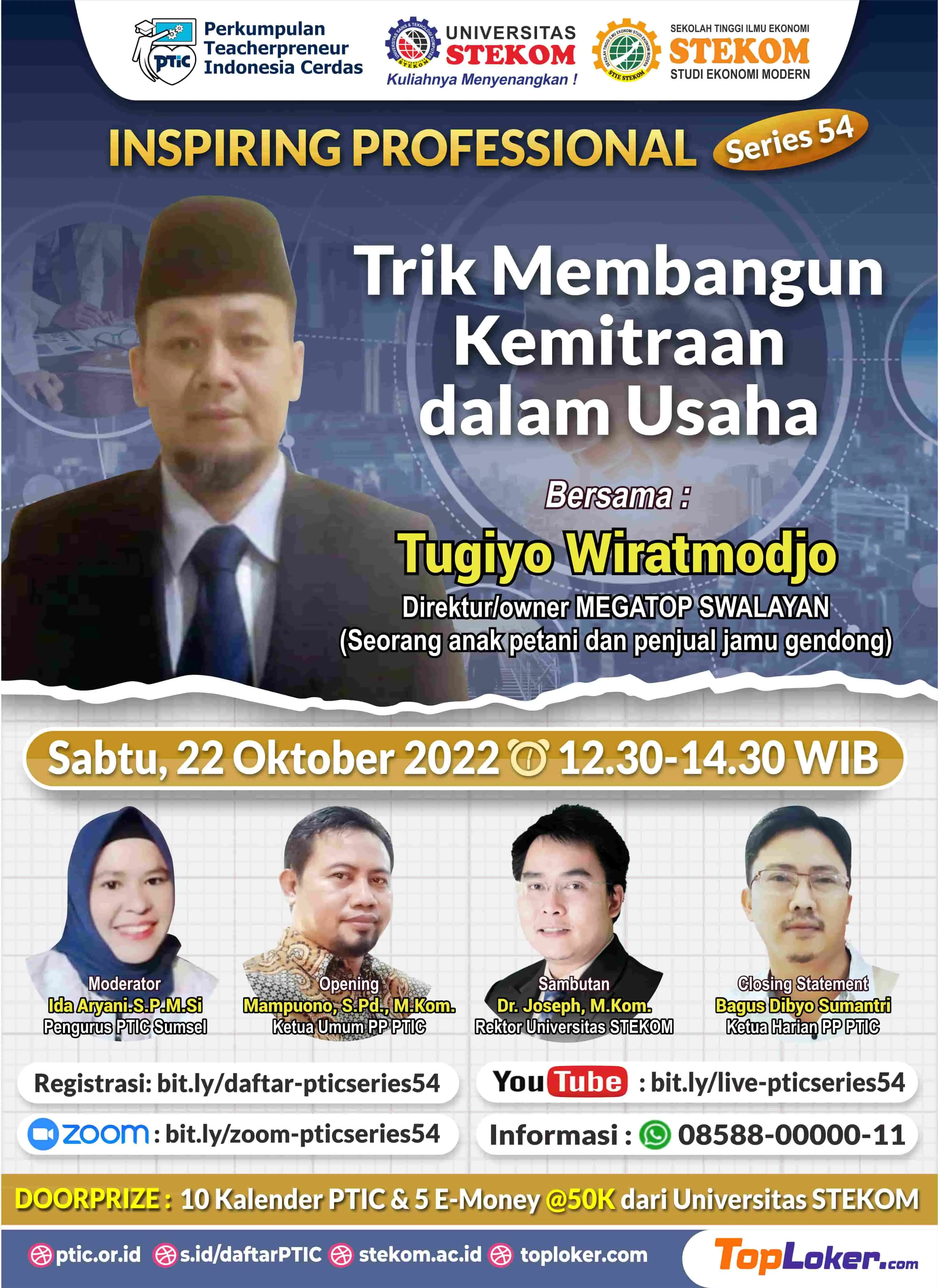 INSPIRING PROFESSIONAL #SERIES 54 : "Trik Membangun Kemitraan dalam Usaha"