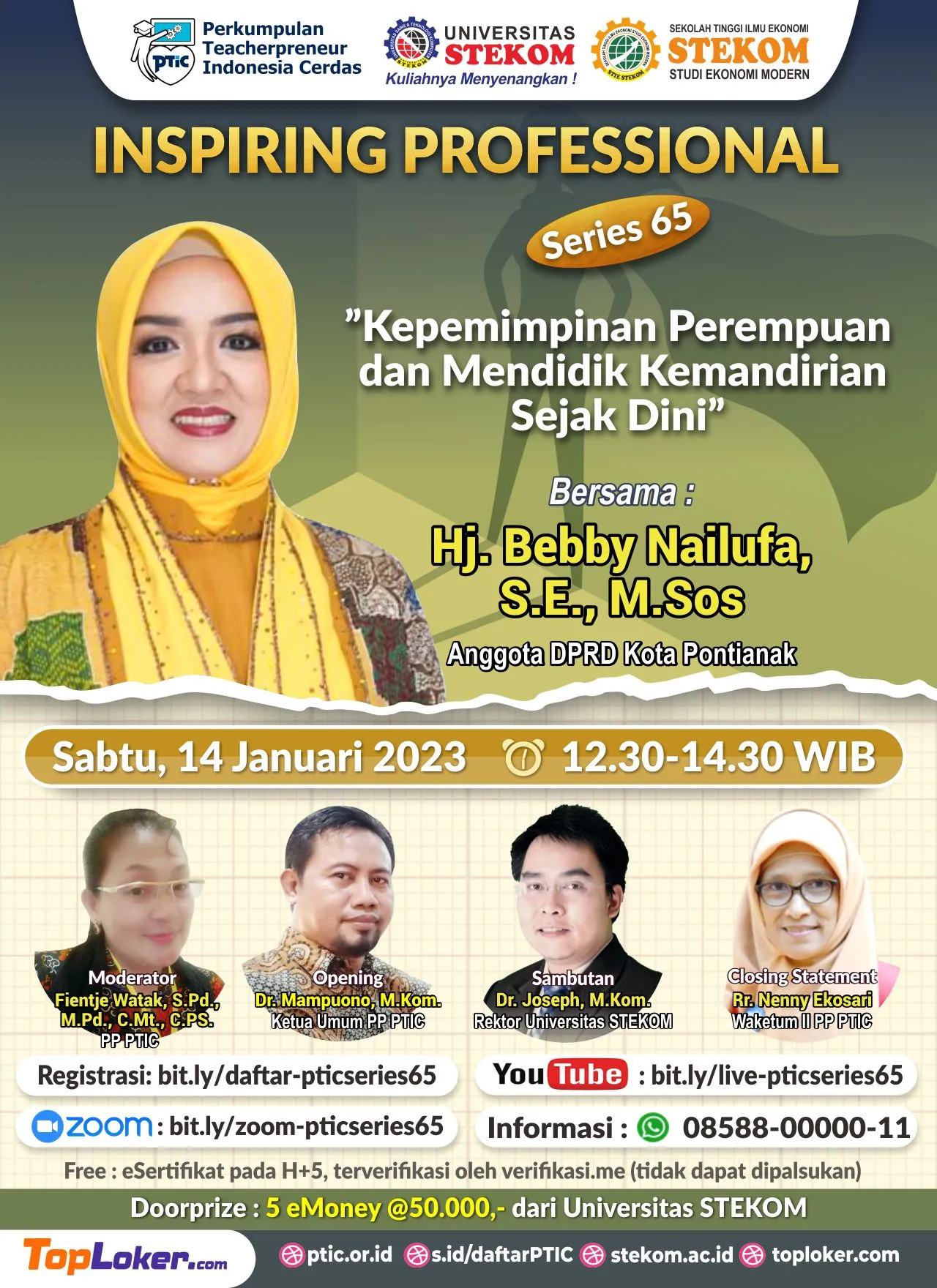 INSPIRING PROFESSIONAL #SERIES 65 &rdquo;Kepemimpinan Perempuan dan Mendidik Kemandirian Sejak Dini&rdquo;