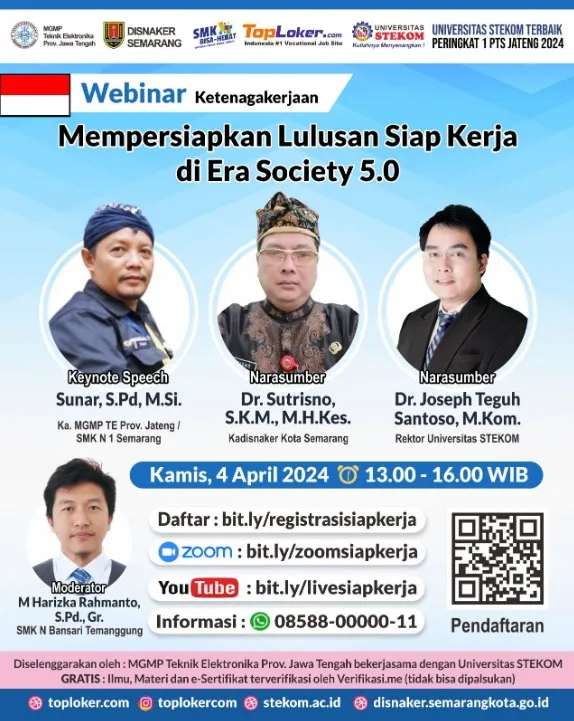 Webinar *Mempersiapkan Lulusan Siap Kerja di Era Society 5.0*