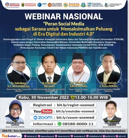 WEBINAR NASIONAL: "Peran Social Media sebagai Sarana untuk  Memaksimalkan Peluang di Era Digital dan Industri 4.0 "