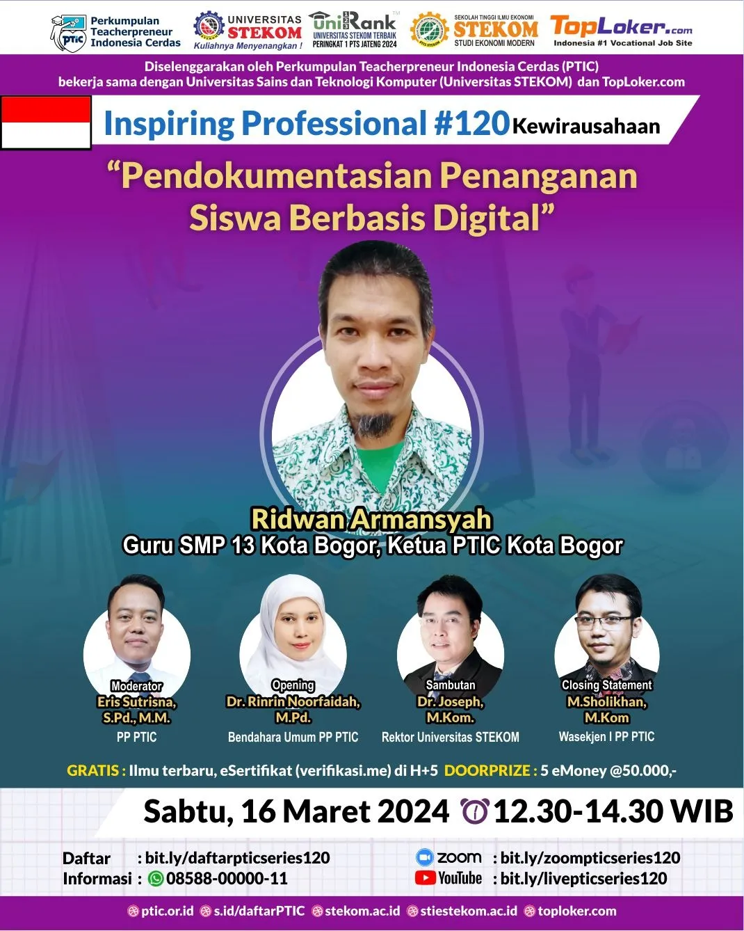 INSPIRING PROFESSIONAL#SERIES 120 : Menangani Siswa secara Digital dalam Manajemen Sekolah Digital
