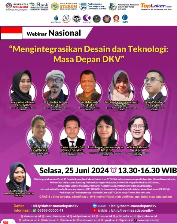 WEBINAR NASIONAL: Mengintegrasikan Desain dan Teknologi: Masa Depan DKV