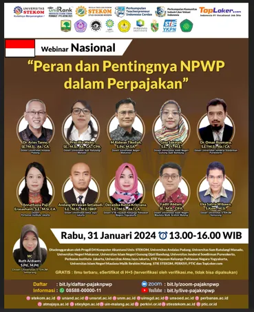 WEBINAR NASIONAL : Peran dan Pentingan NPWP dalam Perpajakan