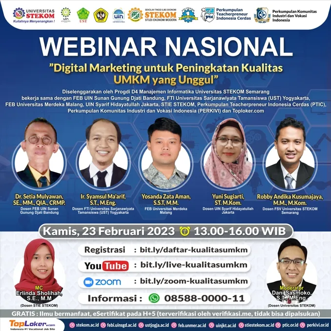 WEBINAR NASIONAL: ”Digital Marketing untuk Peningkatan Kualitas UMKM yang Unggul”