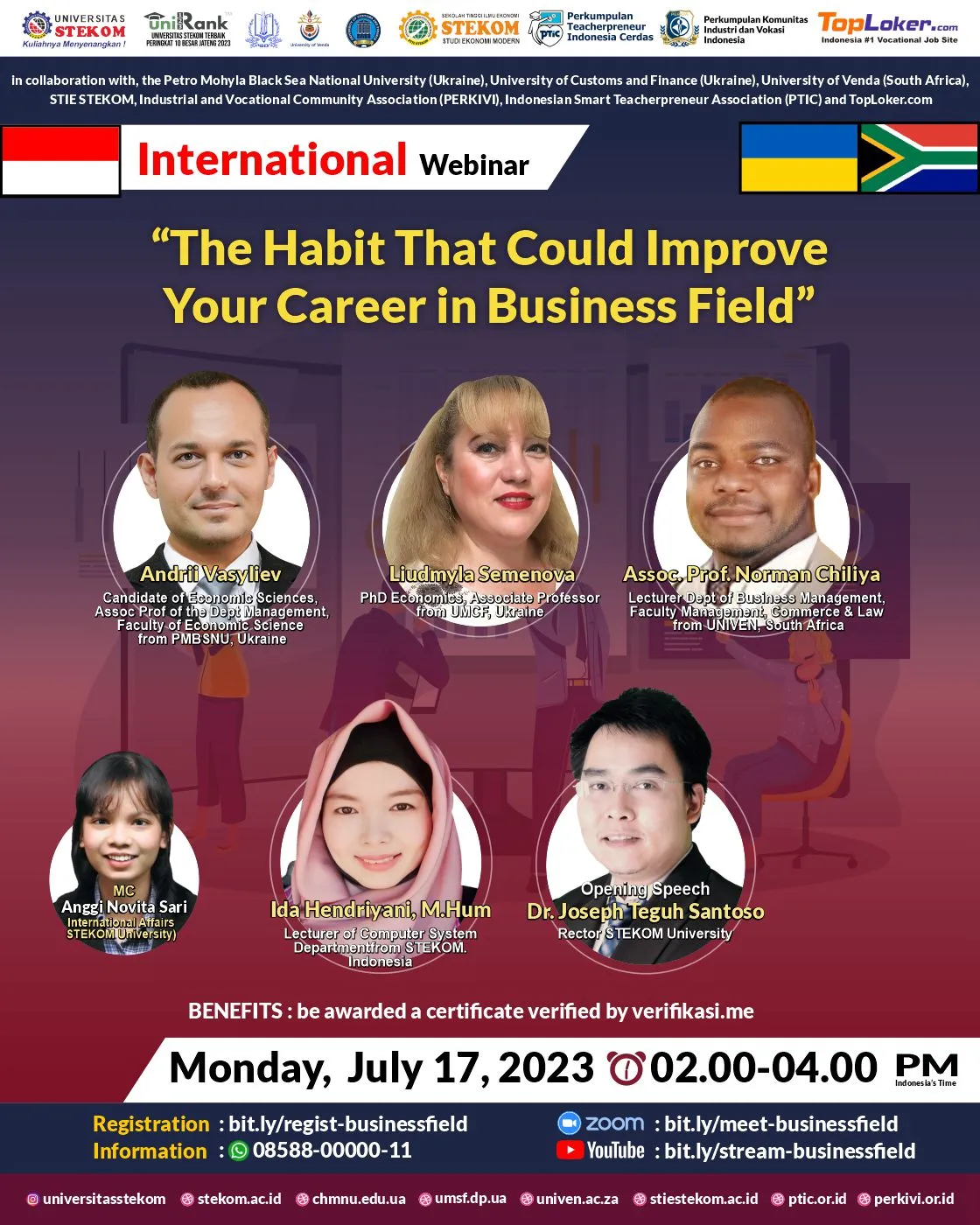 International Webinar The Habit That Could Improve Your Career in Business