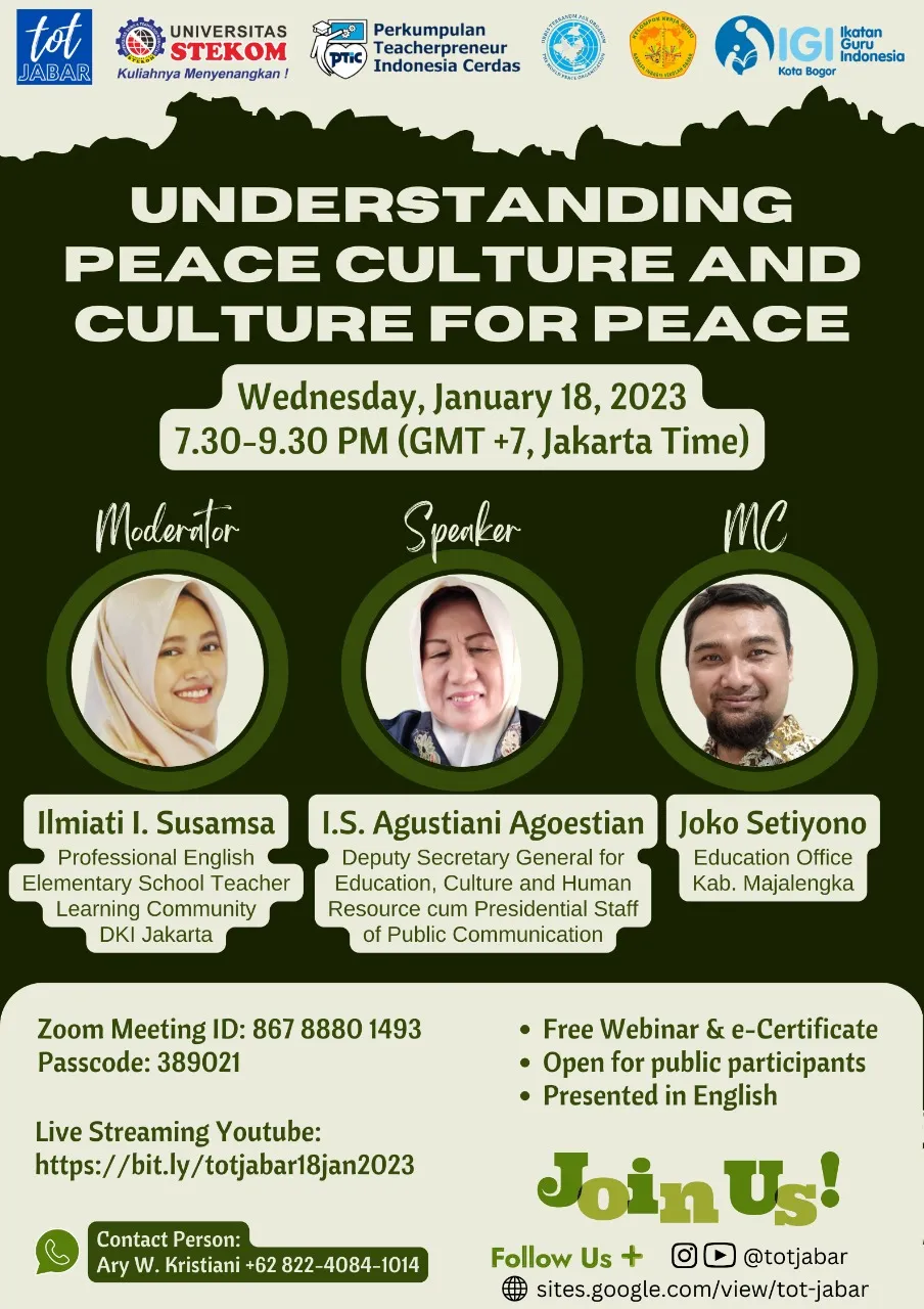 TOT Jabar "UNDERSTANDING PEACE CULTURE & CULTURE FOR PEACE"