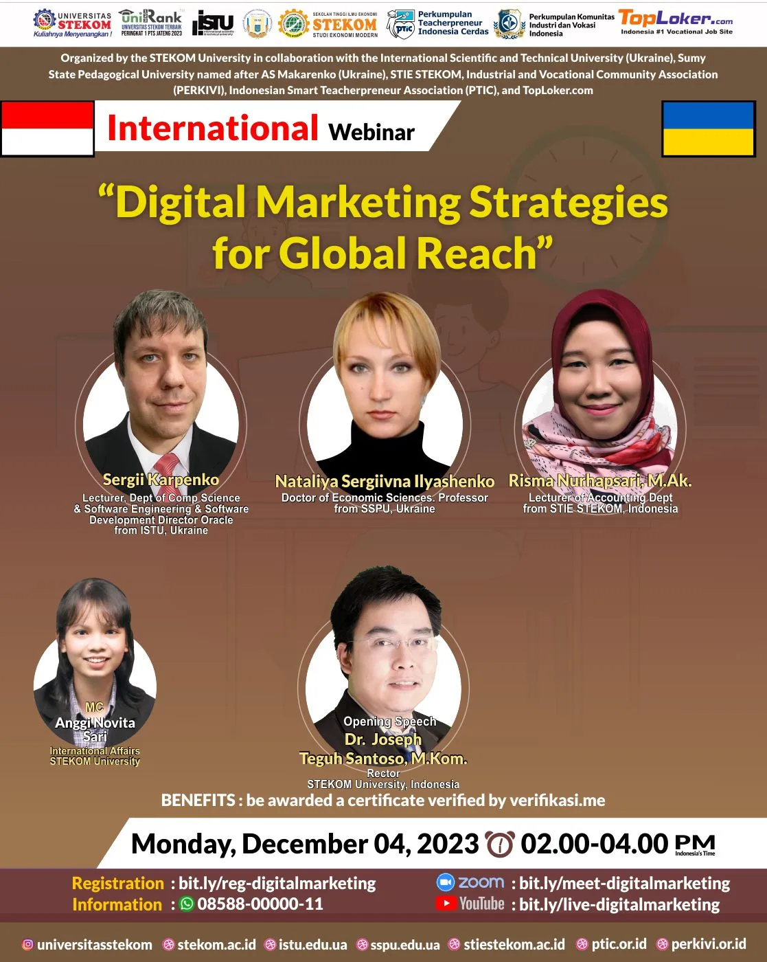 Internasional Webinar : Digital Marketing Strategies for Global Reach