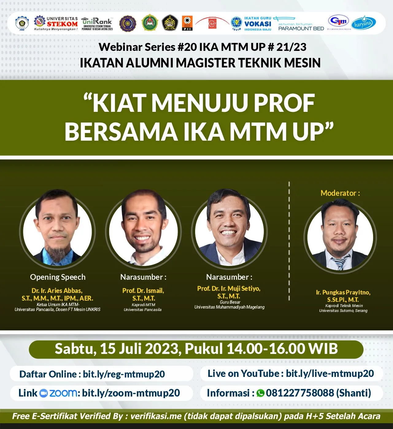 Webinar Series 20 IKA MTM UP # 21/23  Kiat Menuju Prof bersama IKA MTM-UP