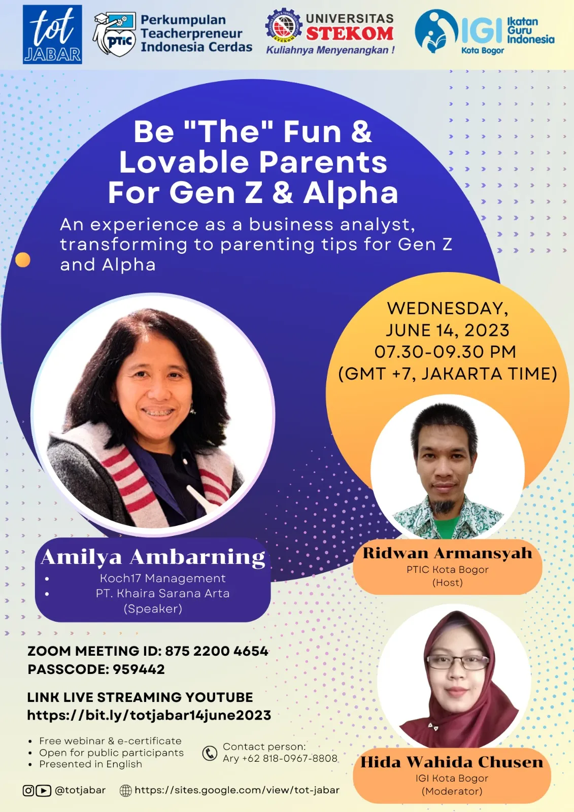 TOT Jabar "Be "The" Fun &amp; Lovable Parents For Gen Z &amp; Alpha"
