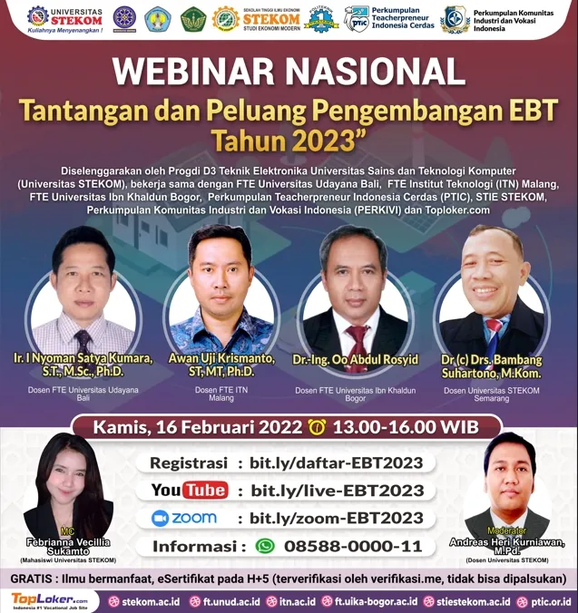 WEBINAR NASIONAL: &rdquo;Tantangan dan Peluang Pengembangan EBT Tahun 2023&rdquo;