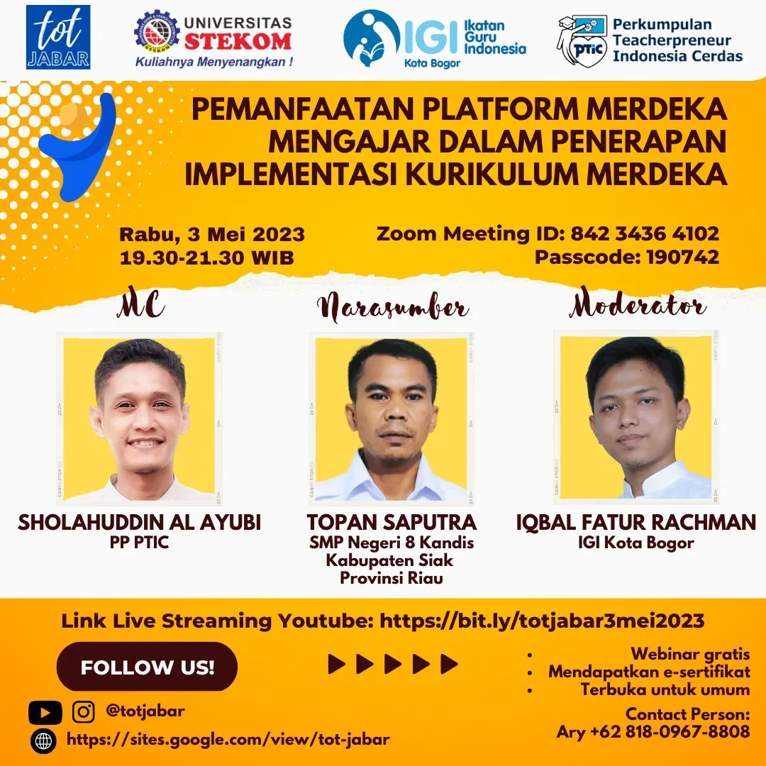 TOT Jabar Pemanfaatan Platform Merdeka Mengajar dalam Penerapan Implementasi Kurikulum Merdeka