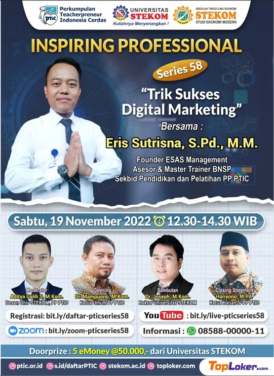 INSPIRING PROFESSIONAL #SERIES 58  "Trik Sukses Digital Marketing"
