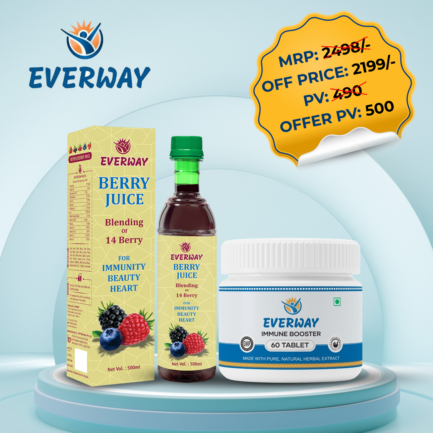 BERRY JUICE + IMMUNE BOOSTER (500PV COMBO)