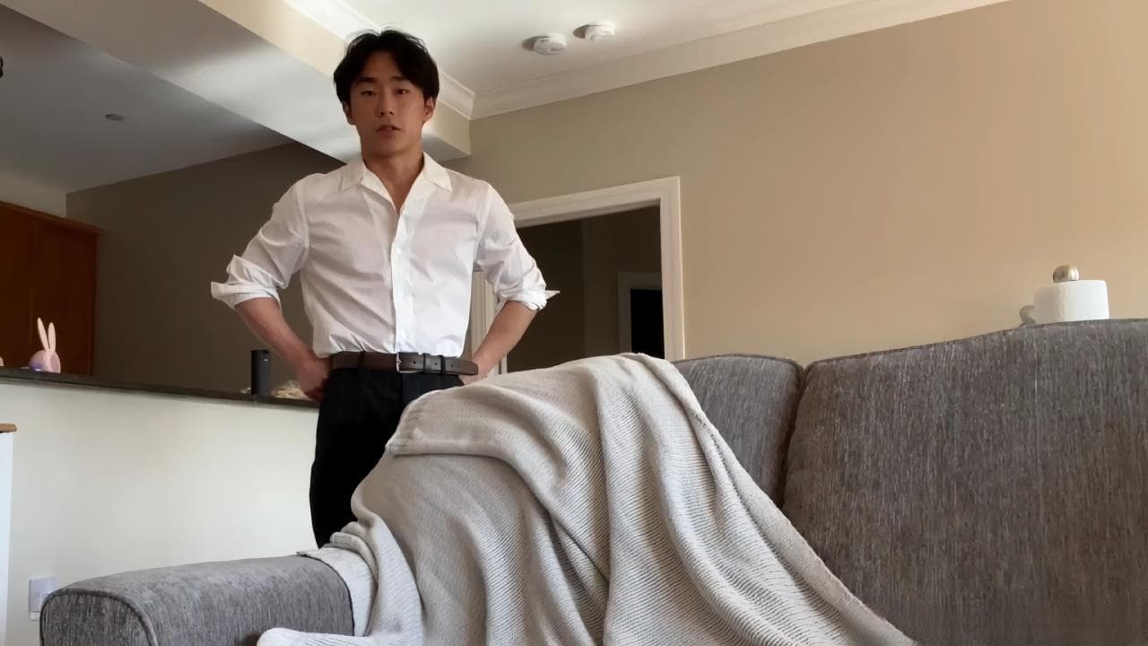  Korean handsome guy masturbating with sex toy