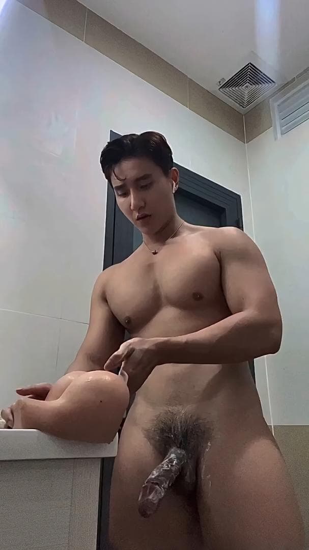  Hot Vietnamese boy jerking cock