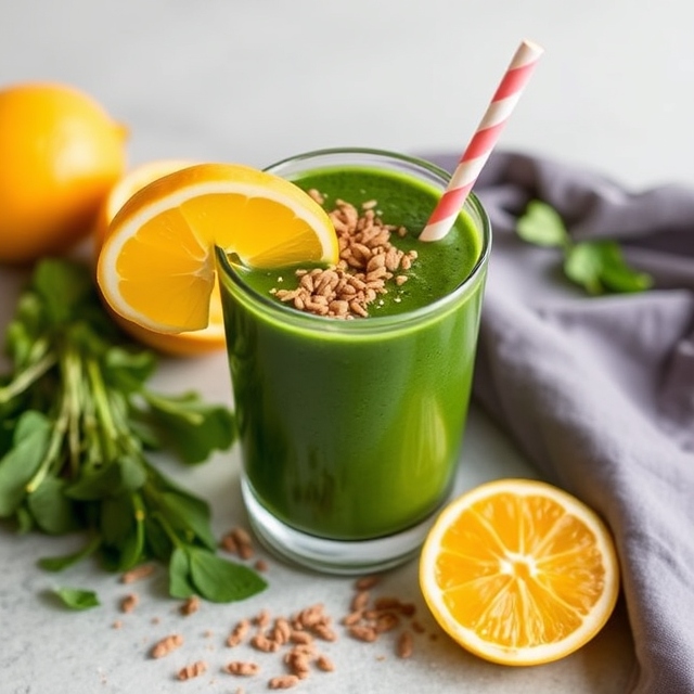 Citrus-Spirulina Immune Boost Smoothie