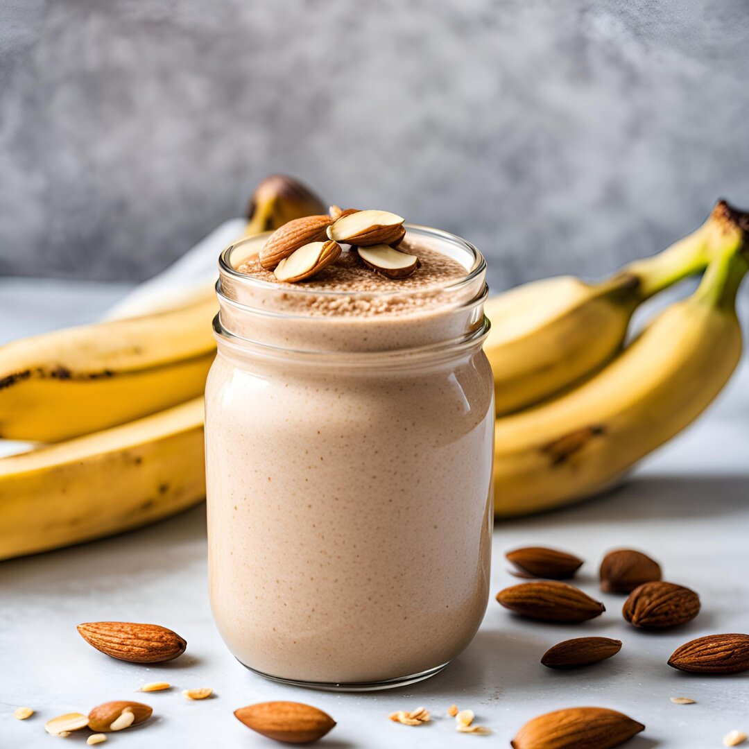 Almond Butter Banana Oat Smoothie