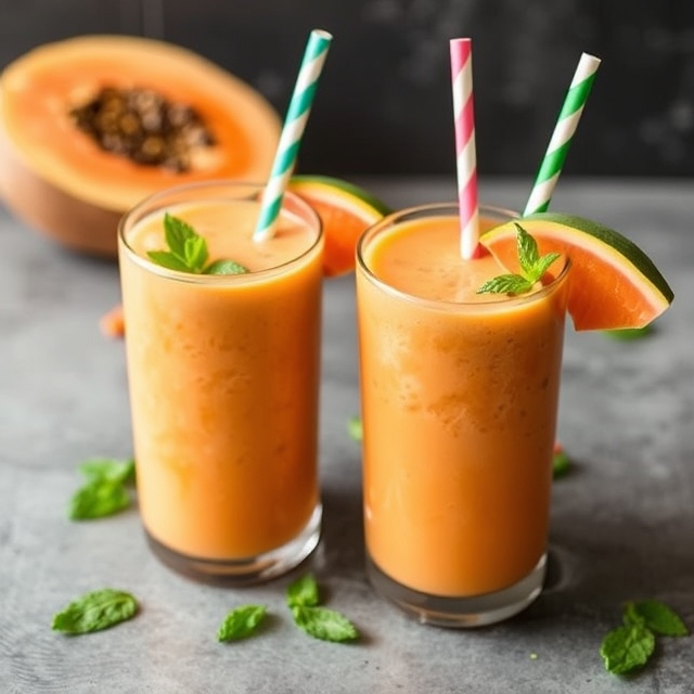 Papaya Mint Hydration Smoothie