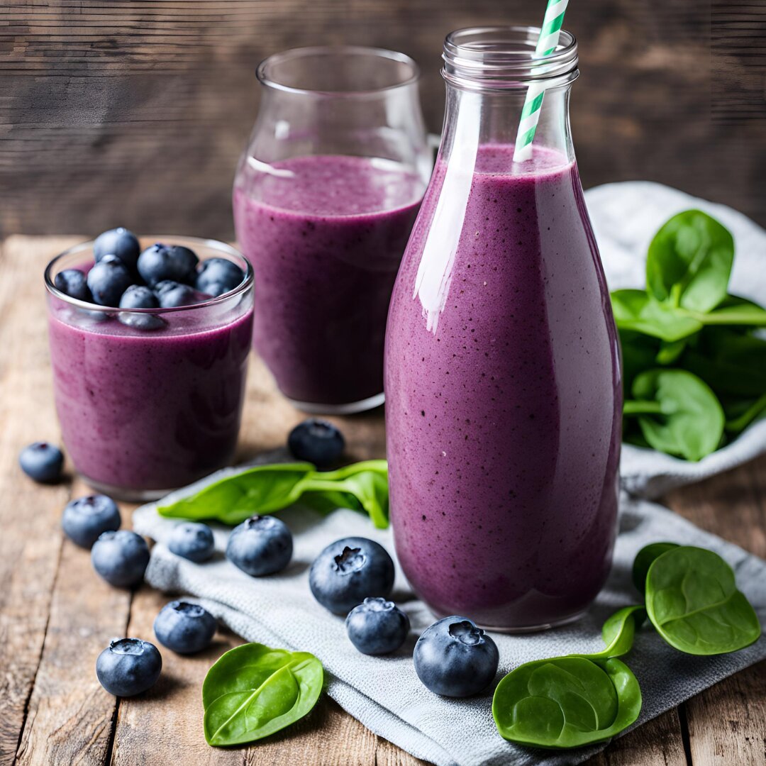 Blueberry Spinach Detox Smoothie