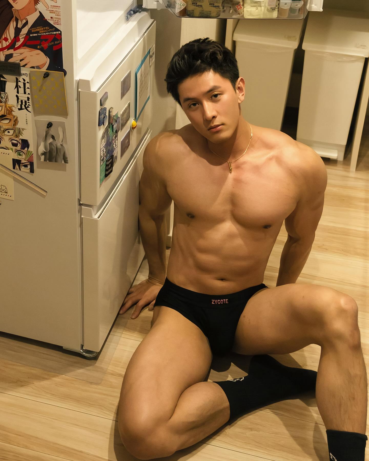 Erotic Gay Handsome Chinese men pose for sexy photos