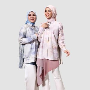 Vastramode Kemeja Abstrak Wanita Dewasa Lengan Panjang Tya Shirt
