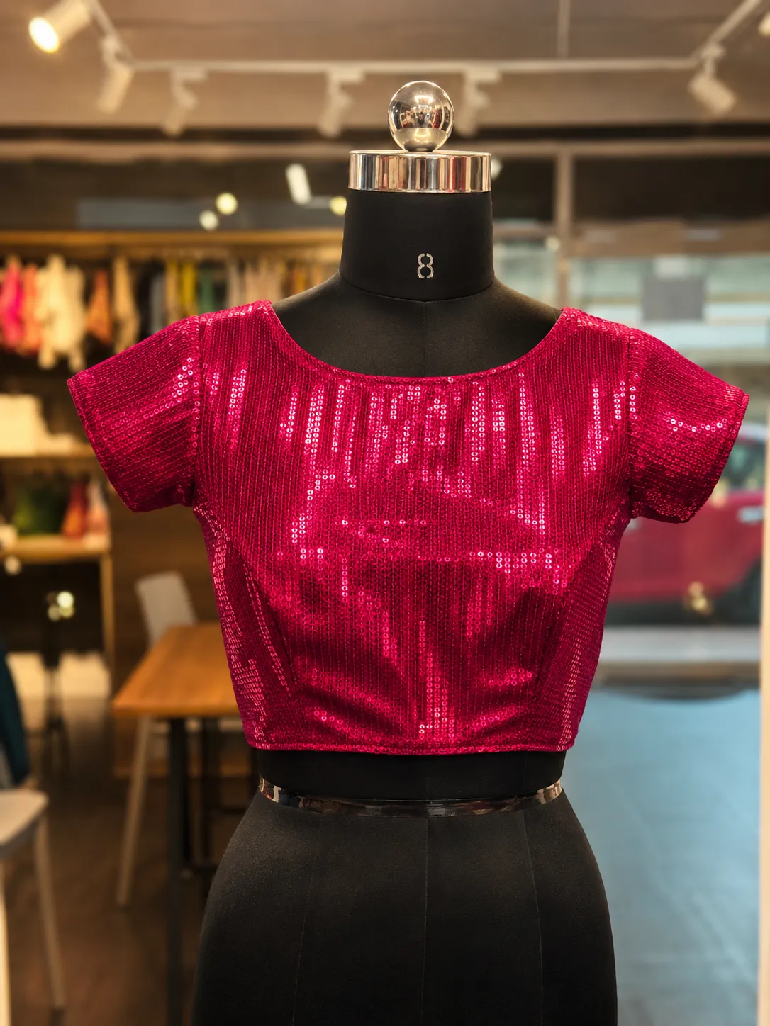 Ready to wear Magenta Pink Sequence Blouse