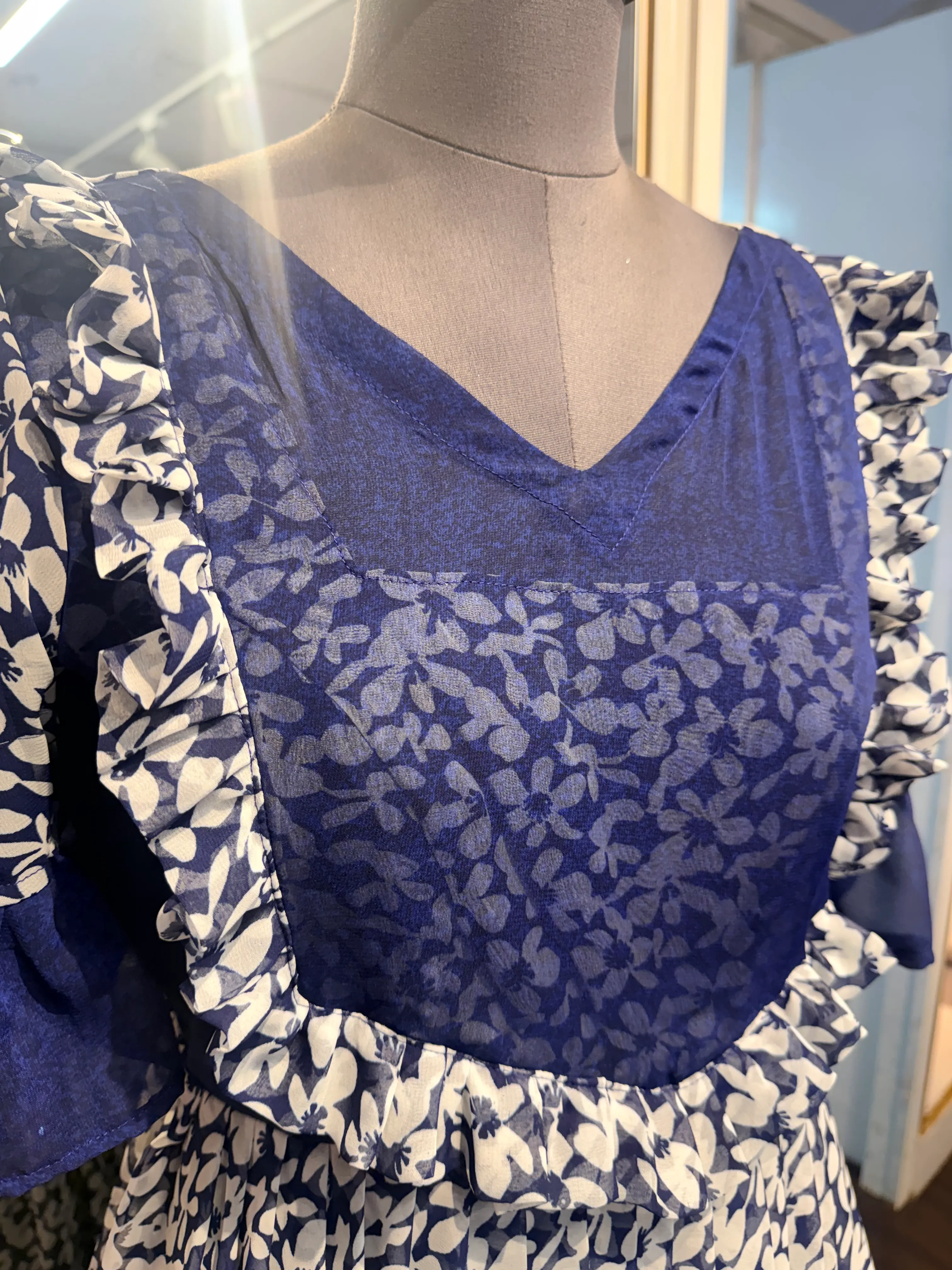 Navy Blue Georgette Frock