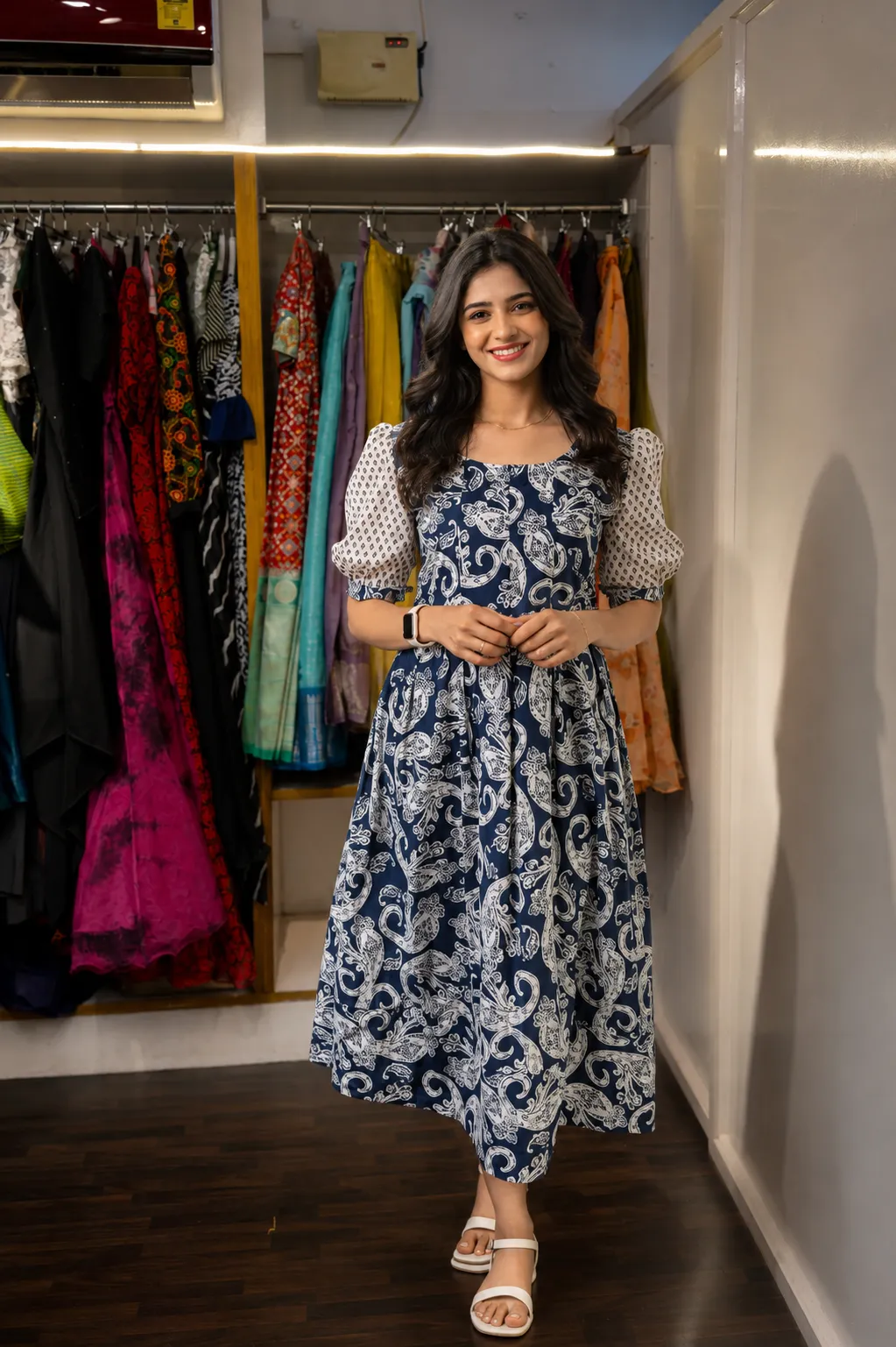 Indigo Cotton Dress