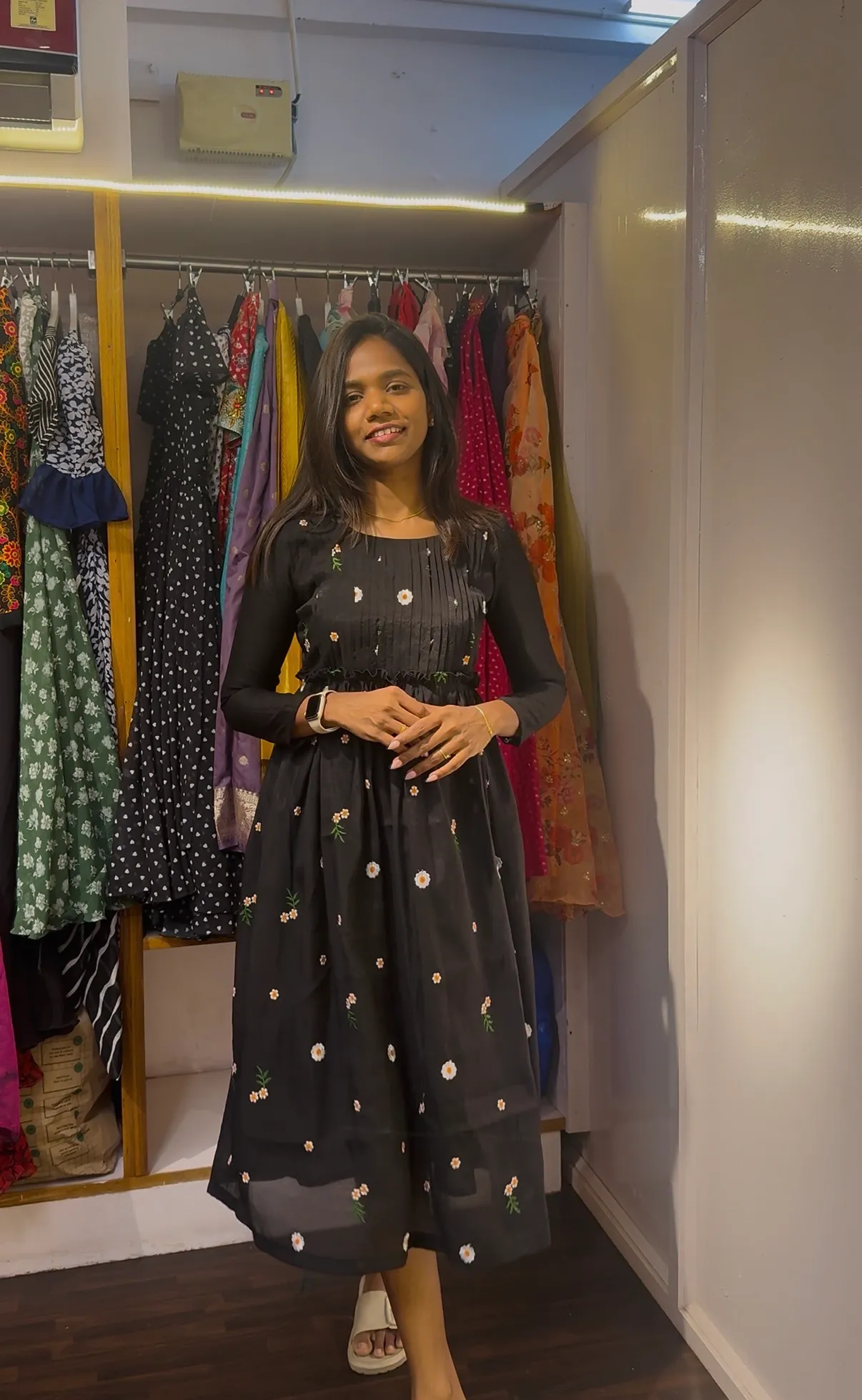 Black Mulchanderi Frock