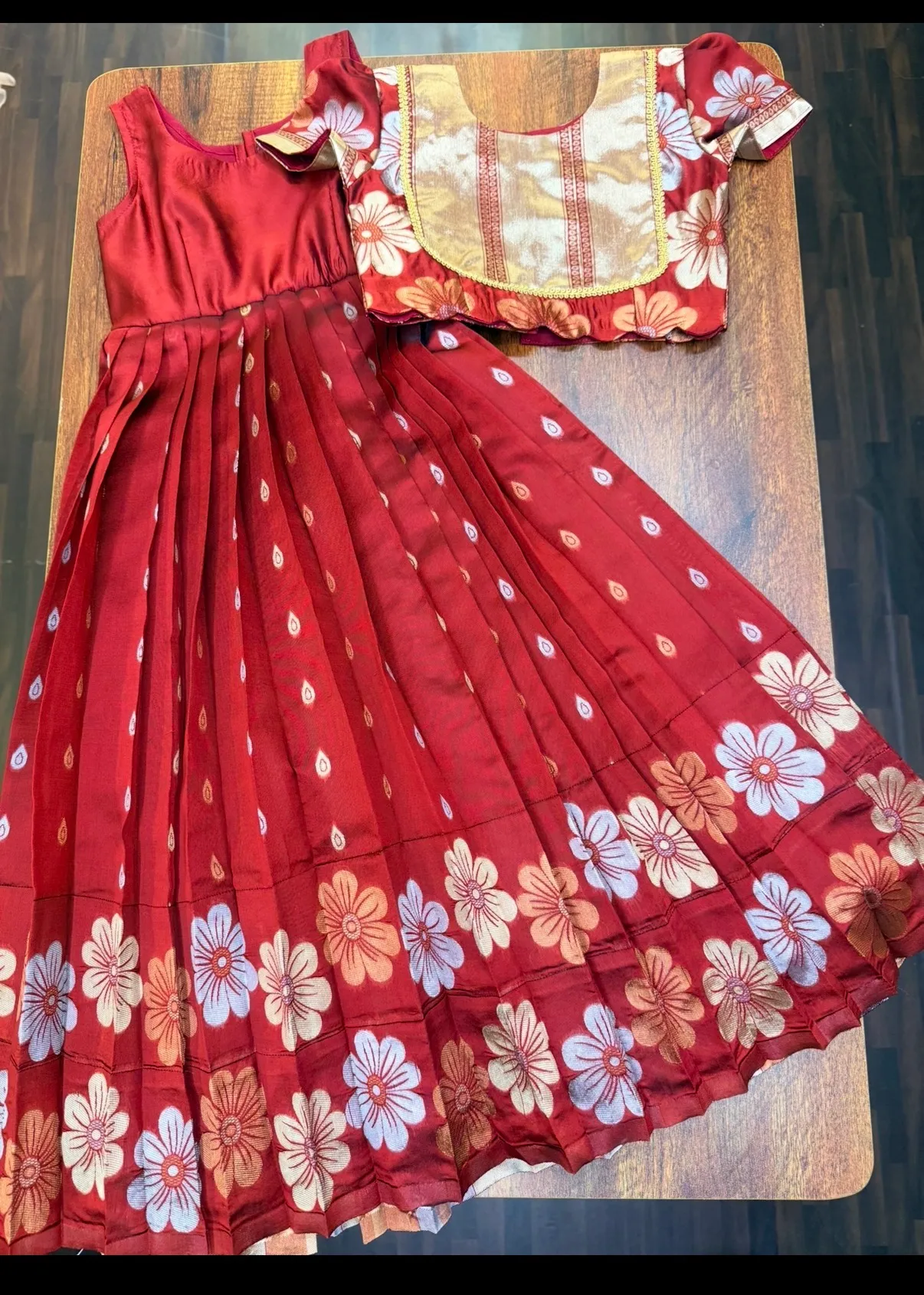 RED Kids Pattu Langa and Blouse Jr