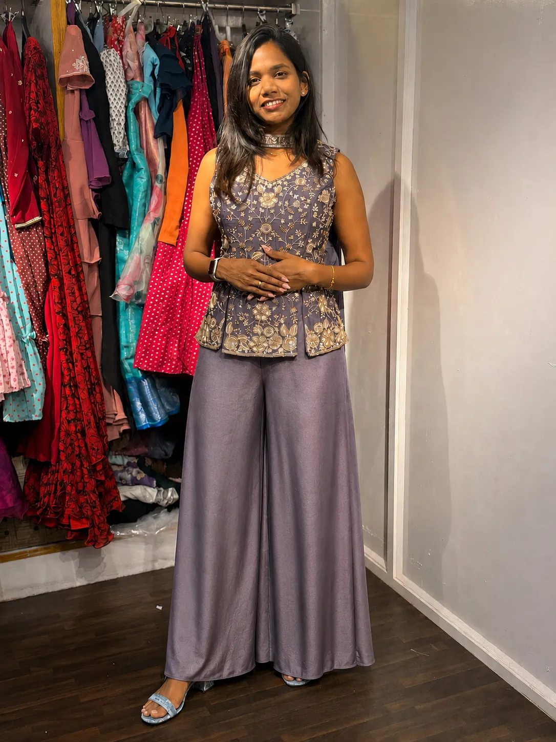 Lavender Pallazo 3 Piece set