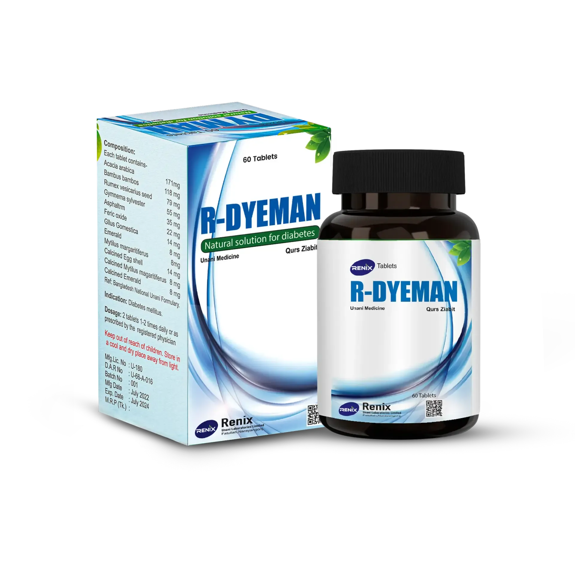 R-Dyeman Unani Diabetes Tablet