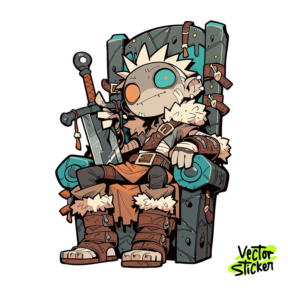 Viking Prince Illustration – Cartoon Style | VectorSticker Free PNG Download