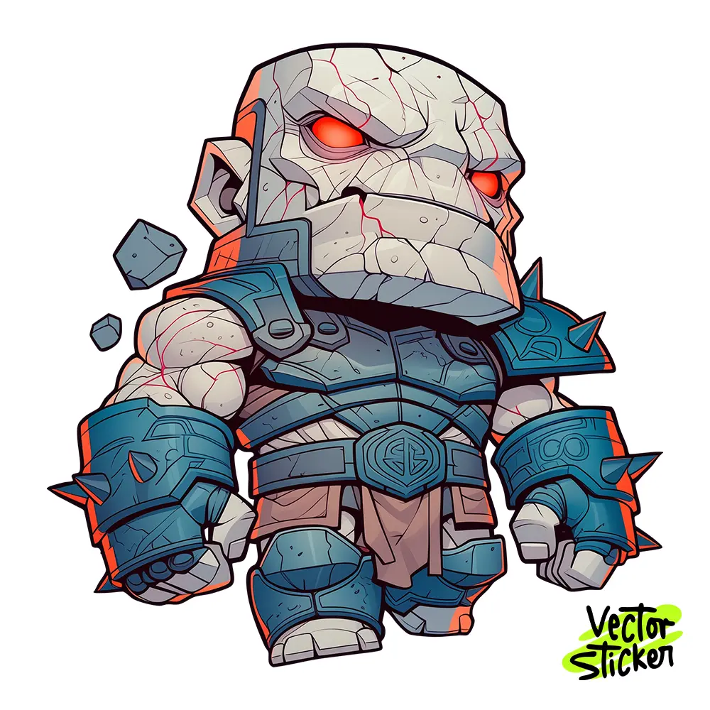 Darkseid Cosmic Villain Illustration – Chibi Style | VectorSticker Free PNG Download