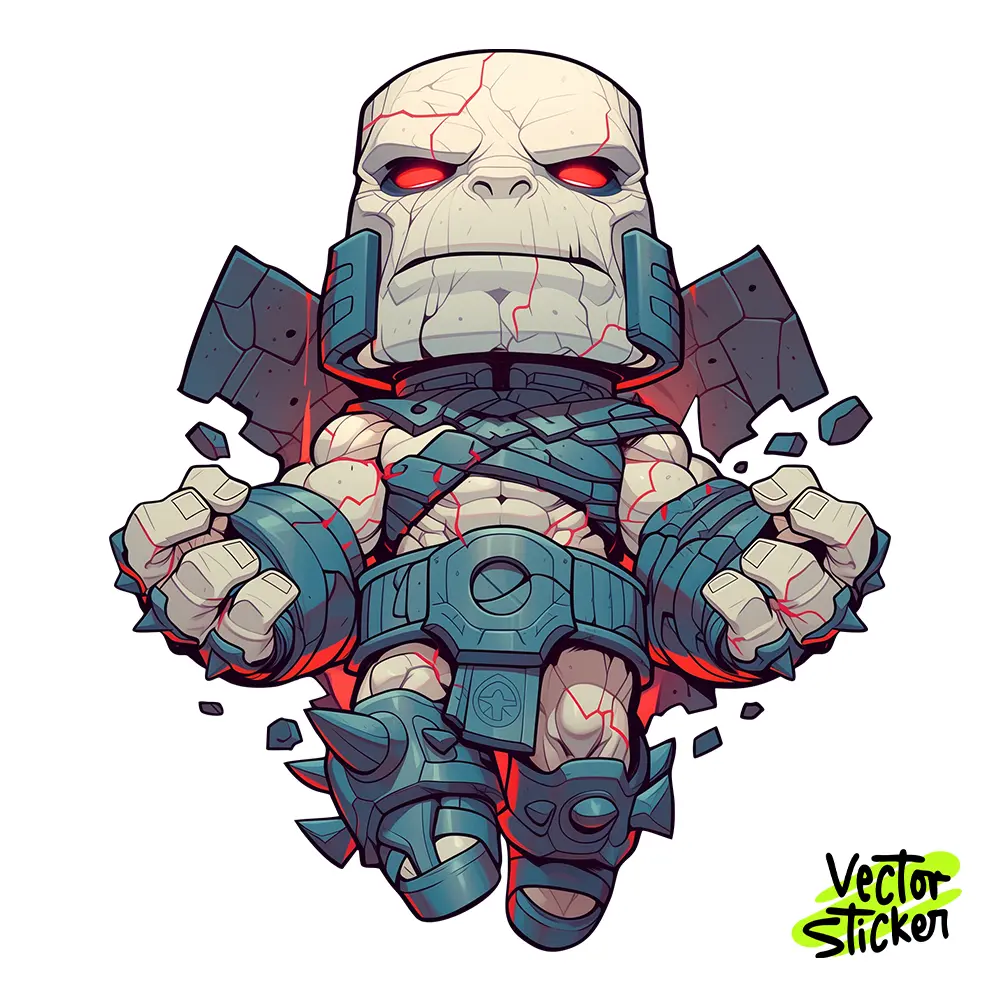 Chibi Darkseid Character Illustration | VectorSticker Free PNG Download
